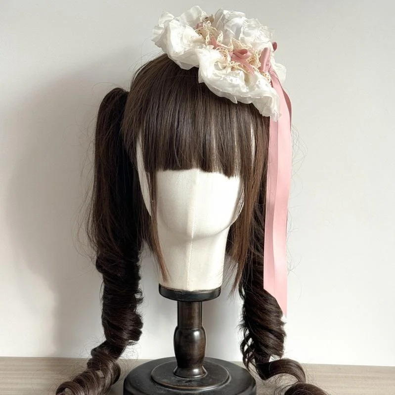 Spring of Mist - Sweet Lolita Bow Hairclip Bowler Hat KC - Image 2