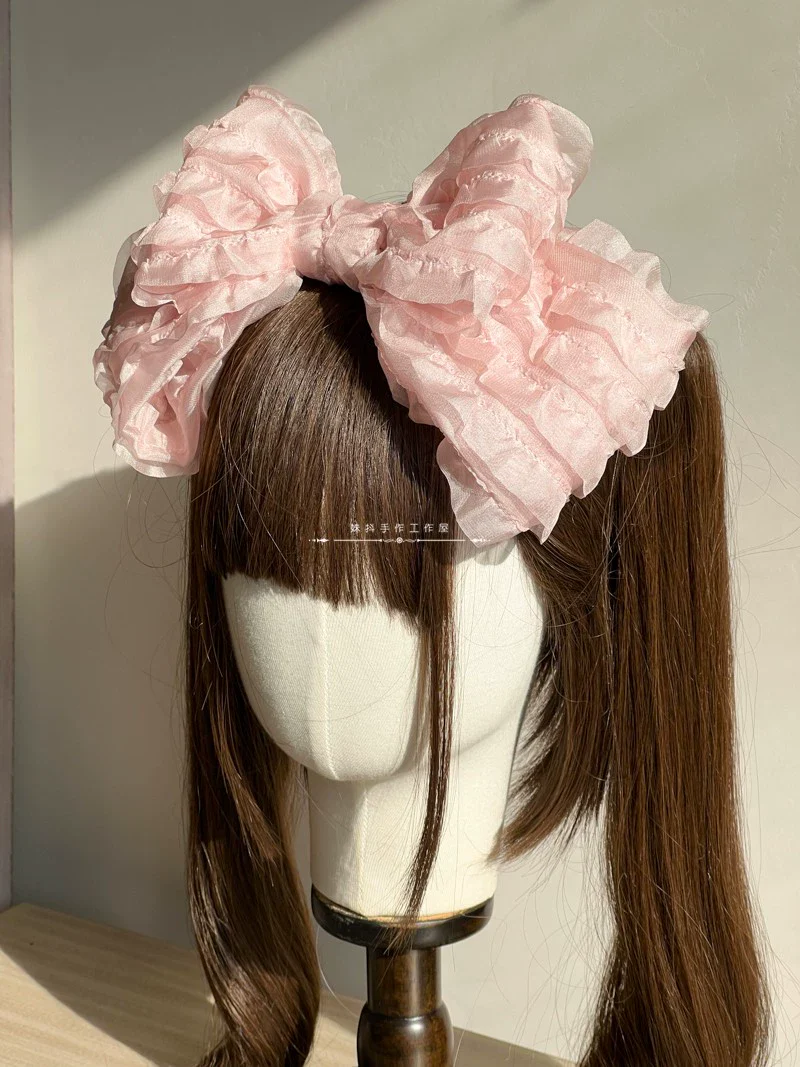 Spring of Mist - Sweet Lolita Bow Hairclip Bowler Hat KC - Image 5