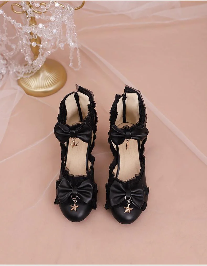 Yana - Shining Star - Sweet Lolita Bow Mary Jane Shoes - Image 12