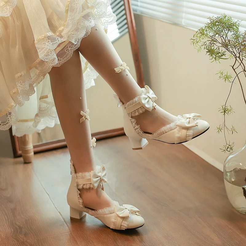 Yana - Shining Star - Sweet Lolita Bow Mary Jane Shoes - Image 6