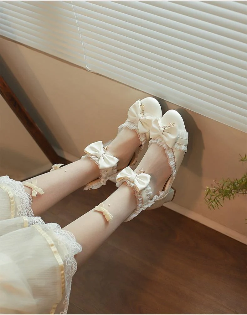 Yana - Shining Star - Sweet Lolita Bow Mary Jane Shoes - Image 7