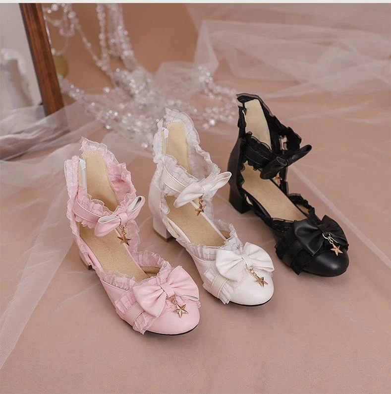 Yana - Shining Star - Sweet Lolita Bow Mary Jane Shoes - Image 9