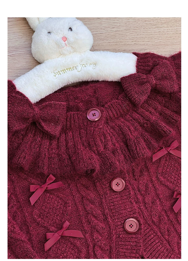 Napoleon Pastry - Sweet Lolita Cardigan, Detachable Bows - Image 6