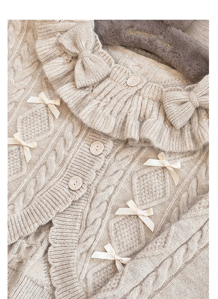 Napoleon Pastry - Sweet Lolita Cardigan, Detachable Bows - Image 7