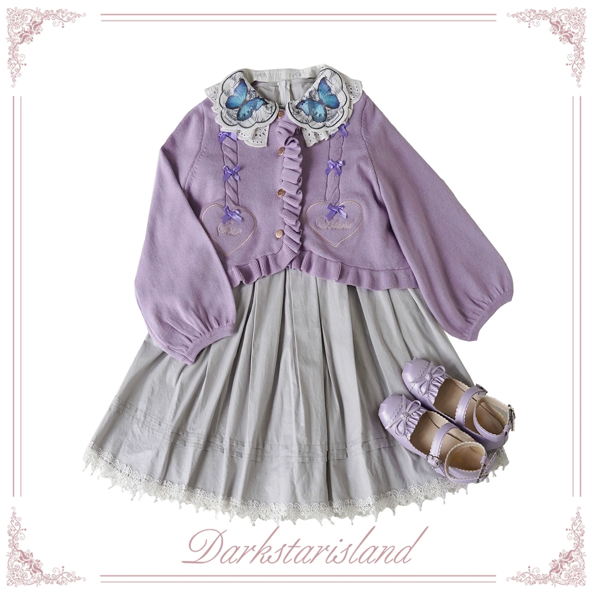 Sugar Frost - Sweet Lolita Cardigan Knit Embroidered Sweater - Image 101