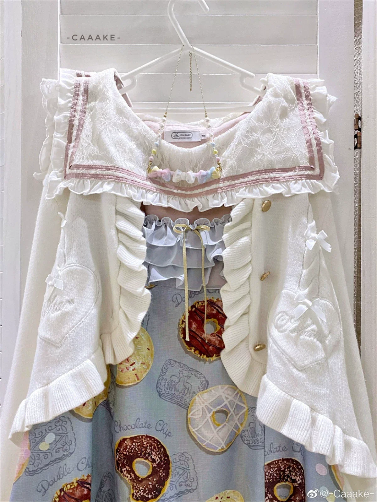Sugar Frost - Sweet Lolita Cardigan Knit Embroidered Sweater - Image 103