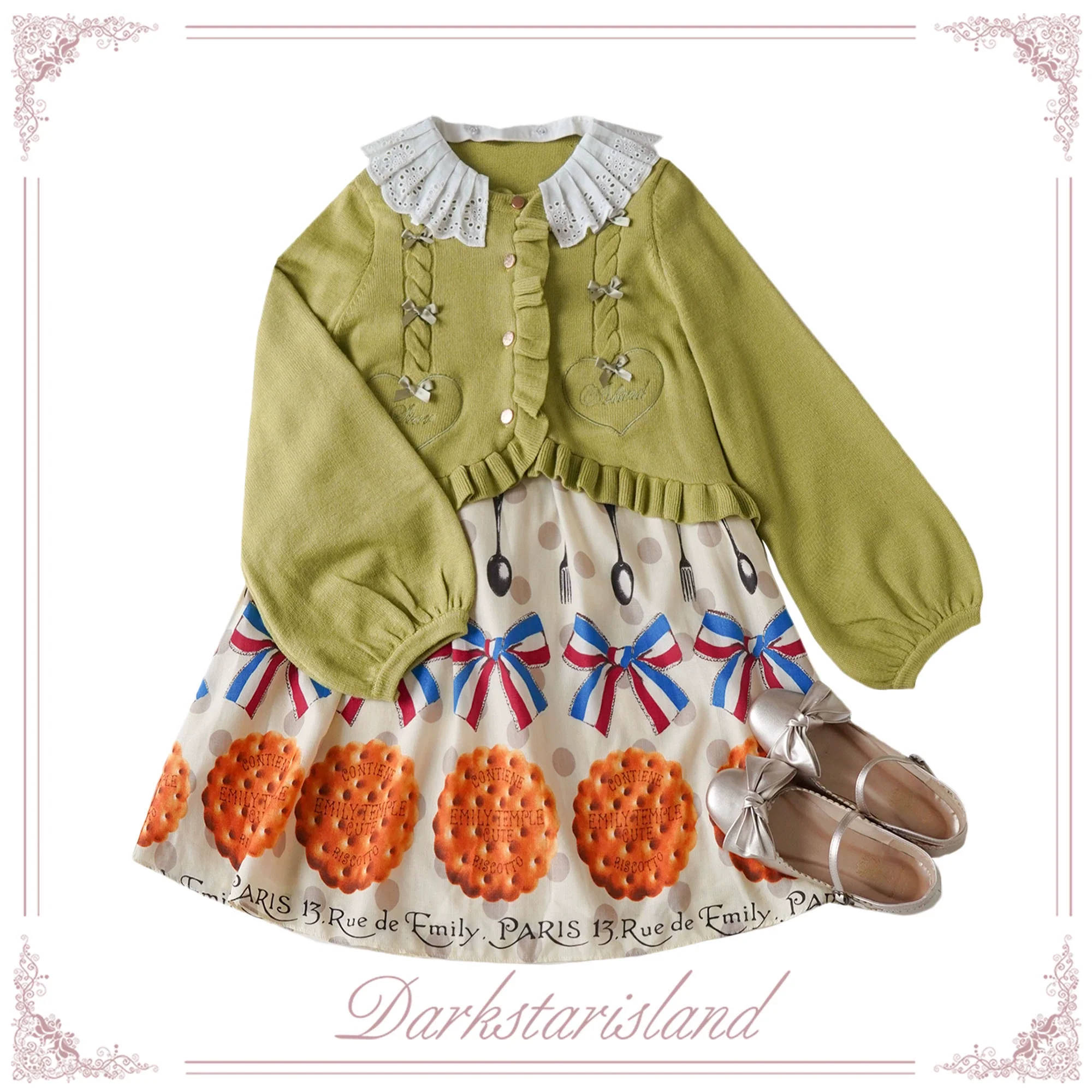 Sugar Frost - Sweet Lolita Cardigan Knit Embroidered Sweater - Image 104