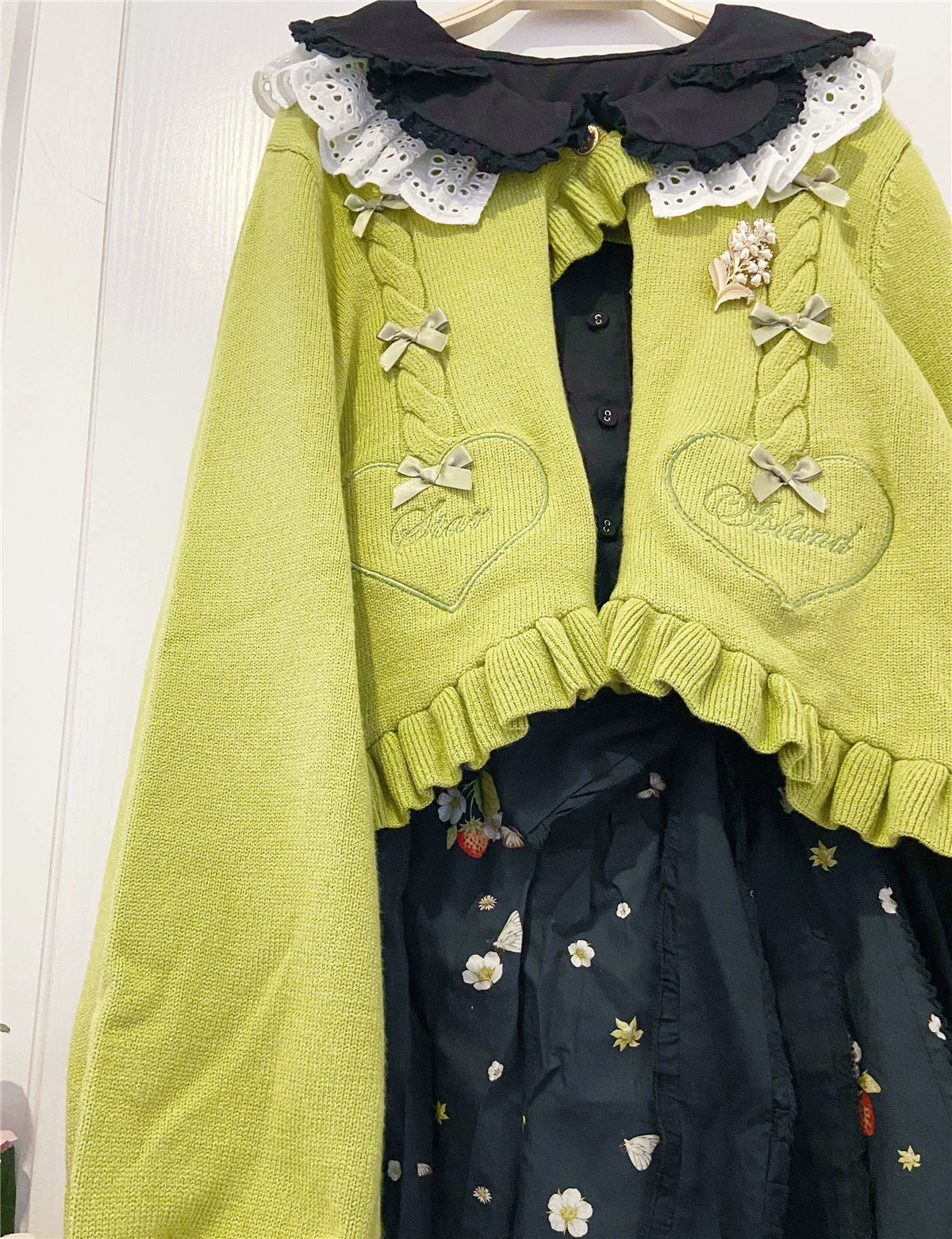 Sugar Frost - Sweet Lolita Cardigan Knit Embroidered Sweater - Image 107