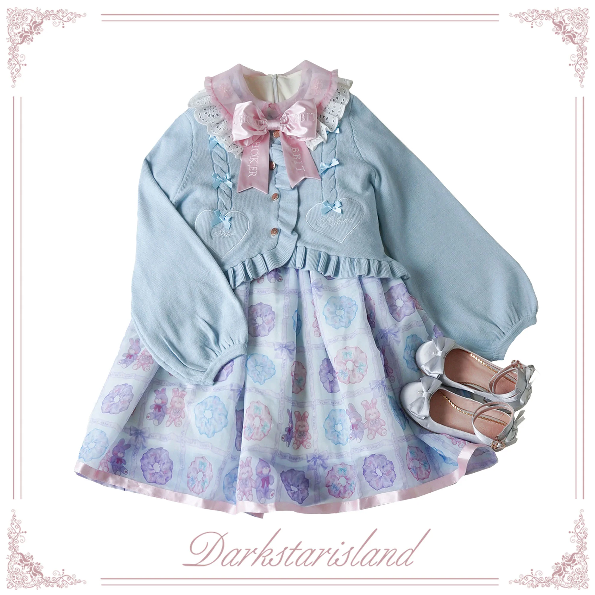 Sugar Frost - Sweet Lolita Cardigan Knit Embroidered Sweater - Image 109