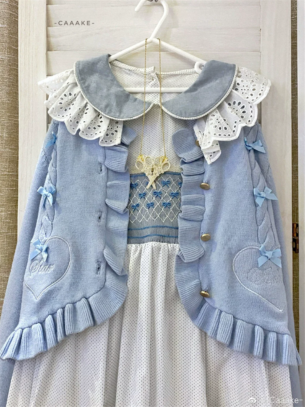 Sugar Frost - Sweet Lolita Cardigan Knit Embroidered Sweater - Image 110