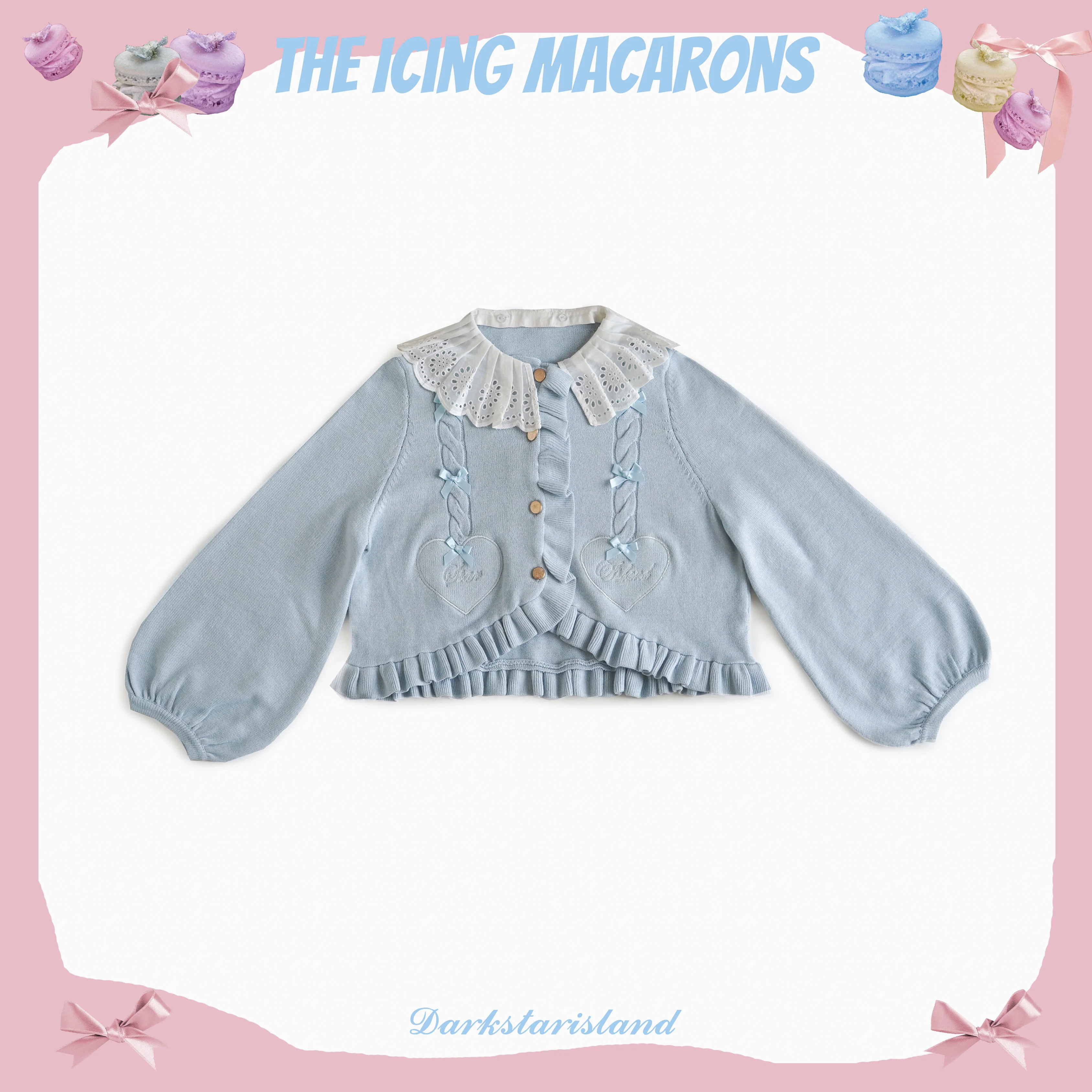 Sugar Frost - Sweet Lolita Cardigan Knit Embroidered Sweater - Image 114