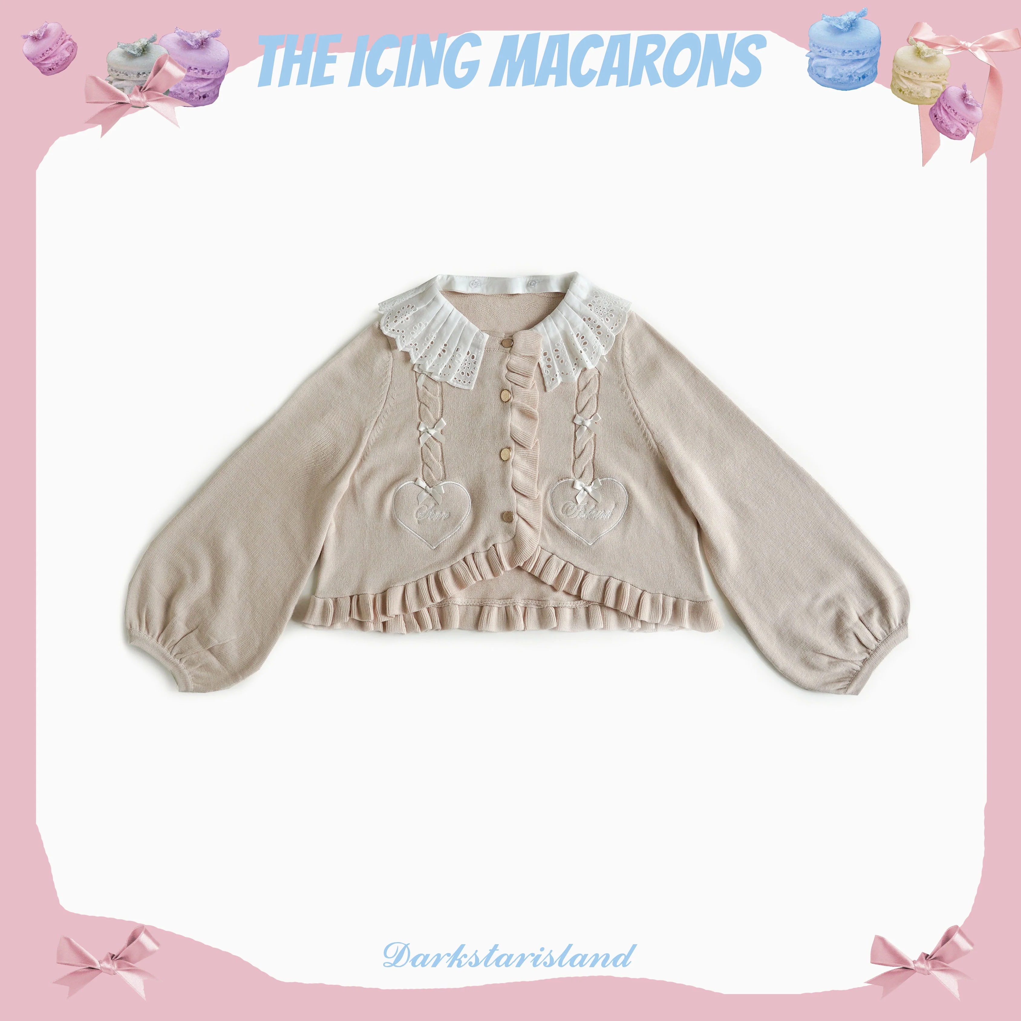 Sugar Frost - Sweet Lolita Cardigan Knit Embroidered Sweater - Image 116