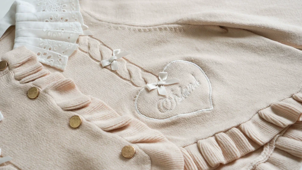 Sugar Frost - Sweet Lolita Cardigan Knit Embroidered Sweater - Image 126