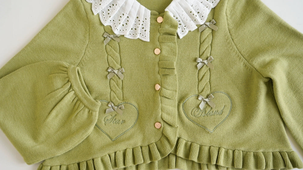 Sugar Frost - Sweet Lolita Cardigan Knit Embroidered Sweater - Image 168