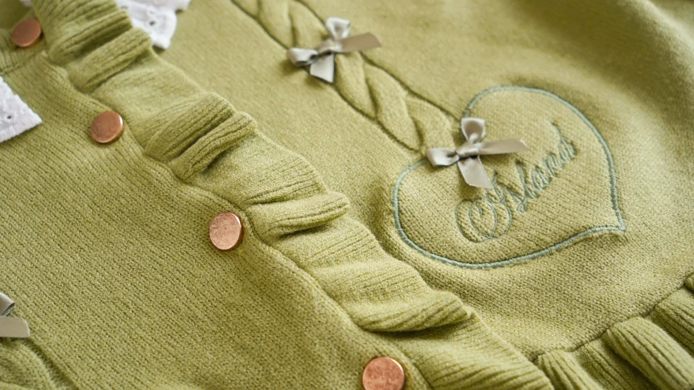 Sugar Frost - Sweet Lolita Cardigan Knit Embroidered Sweater - Image 169