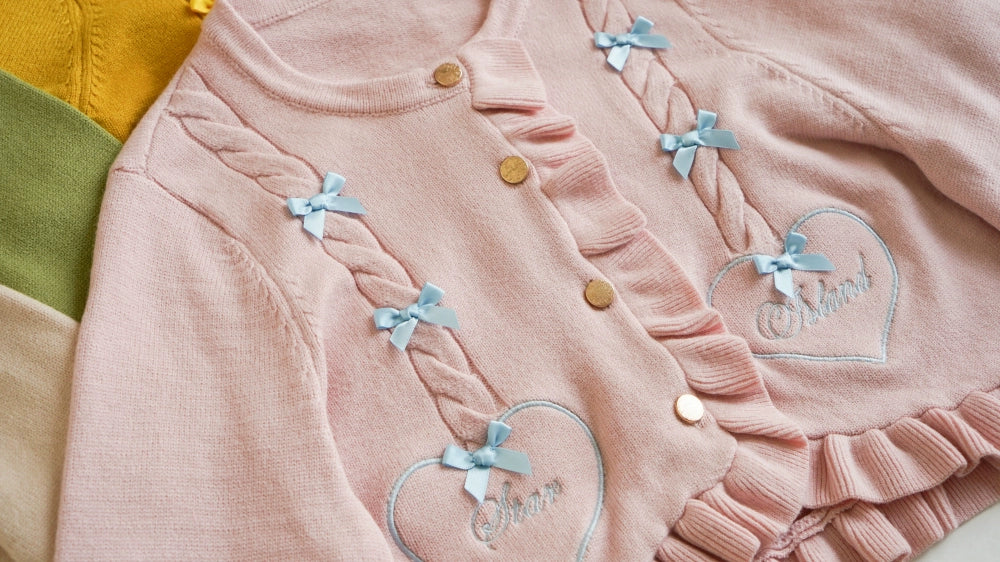 Sugar Frost - Sweet Lolita Cardigan Knit Embroidered Sweater - Image 172