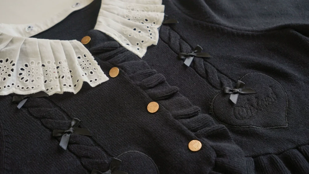 Sugar Frost - Sweet Lolita Cardigan Knit Embroidered Sweater - Image 176