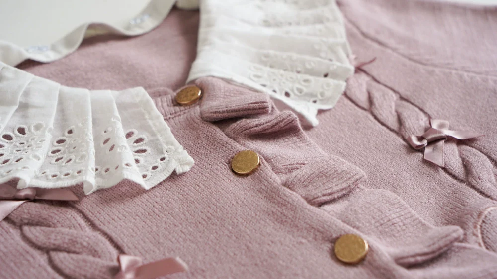 Sugar Frost - Sweet Lolita Cardigan Knit Embroidered Sweater - Image 188