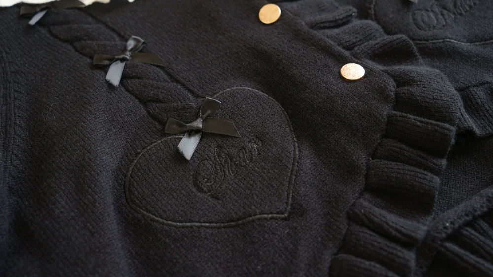 Sugar Frost - Sweet Lolita Cardigan Knit Embroidered Sweater - Image 203