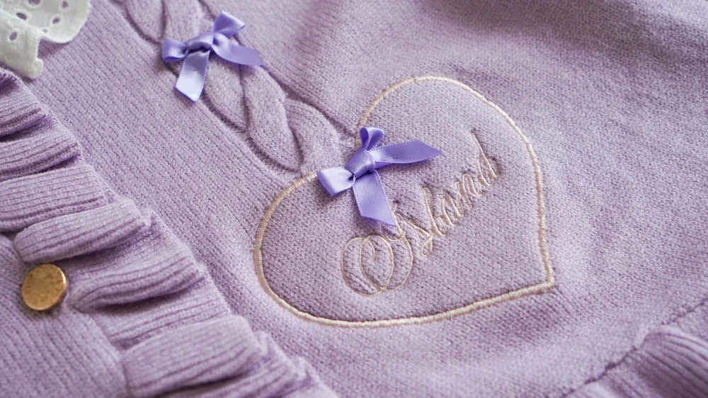 Sugar Frost - Sweet Lolita Cardigan Knit Embroidered Sweater - Image 212