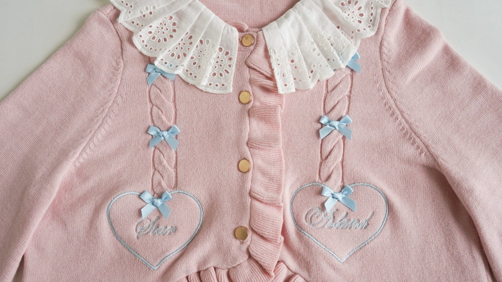Sugar Frost - Sweet Lolita Cardigan Knit Embroidered Sweater - Image 229