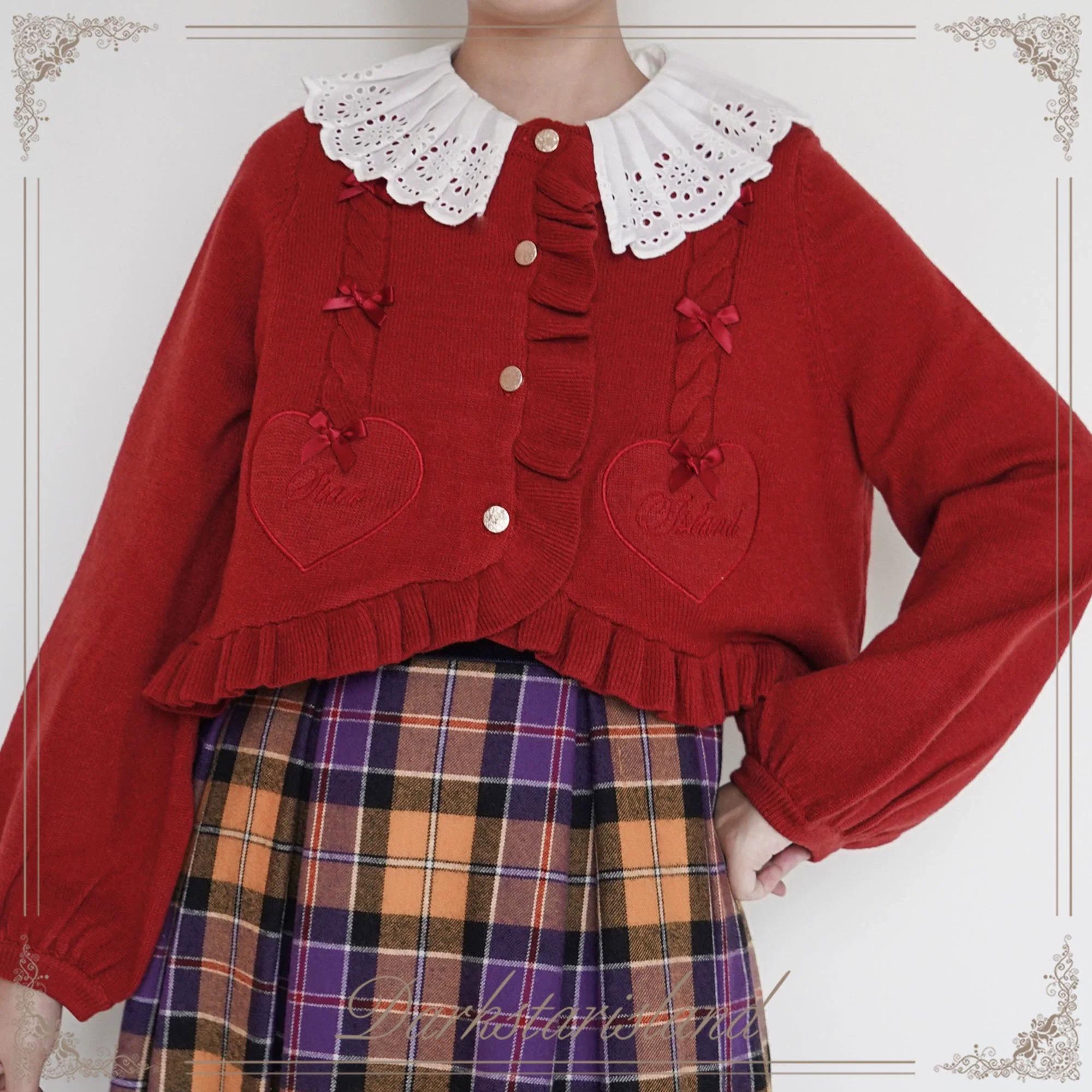 Sugar Frost - Sweet Lolita Cardigan Knit Embroidered Sweater - Image 26