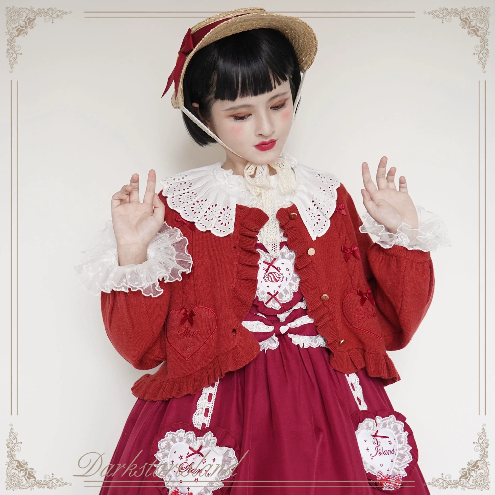 Sugar Frost - Sweet Lolita Cardigan Knit Embroidered Sweater - Image 28