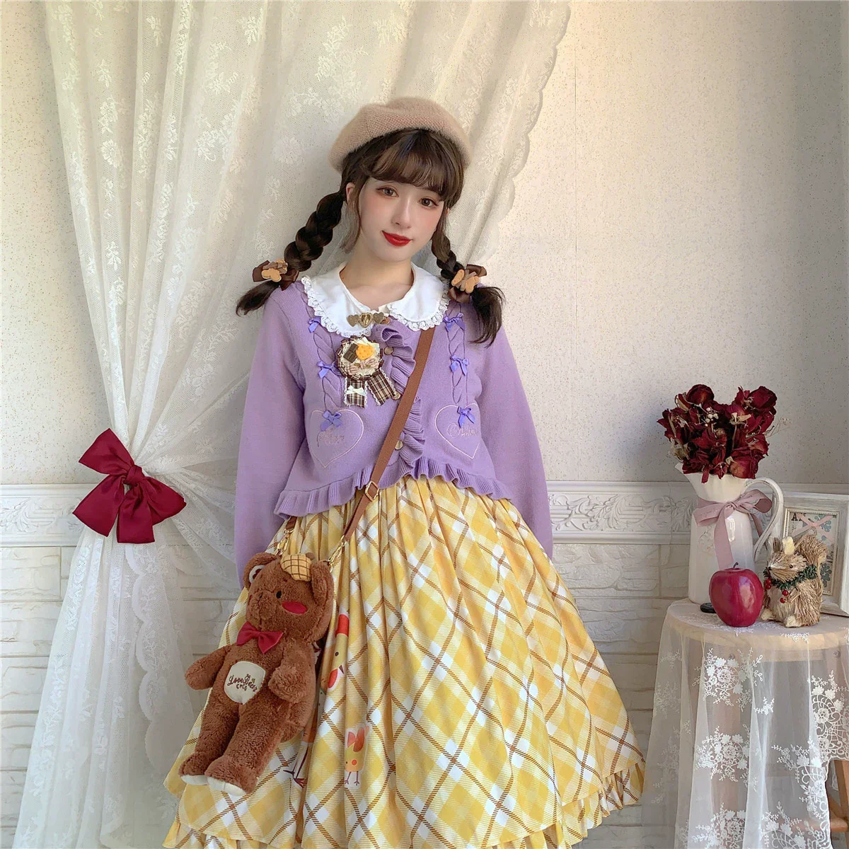 Sugar Frost - Sweet Lolita Cardigan Knit Embroidered Sweater - Image 40