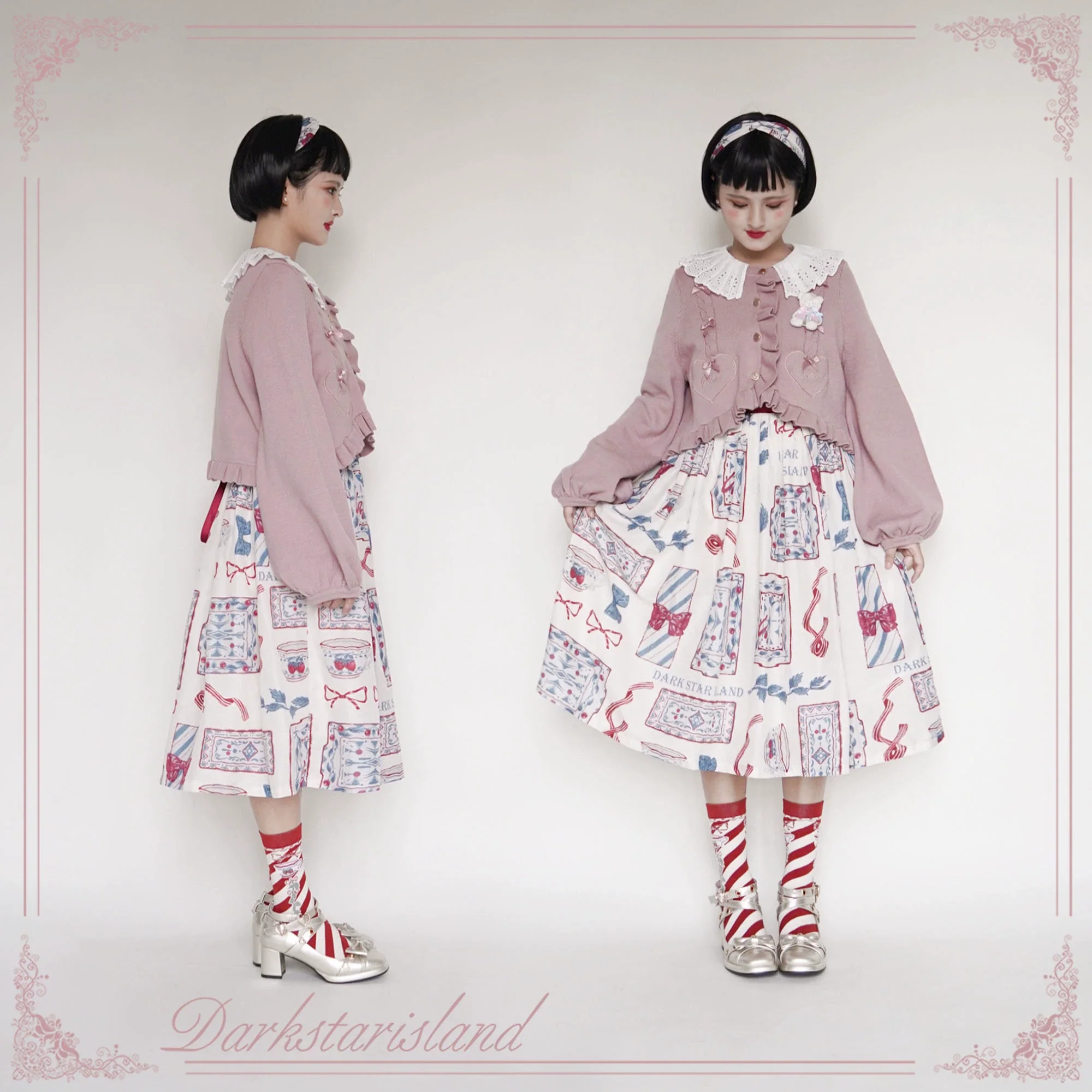 Sugar Frost - Sweet Lolita Cardigan Knit Embroidered Sweater - Image 49