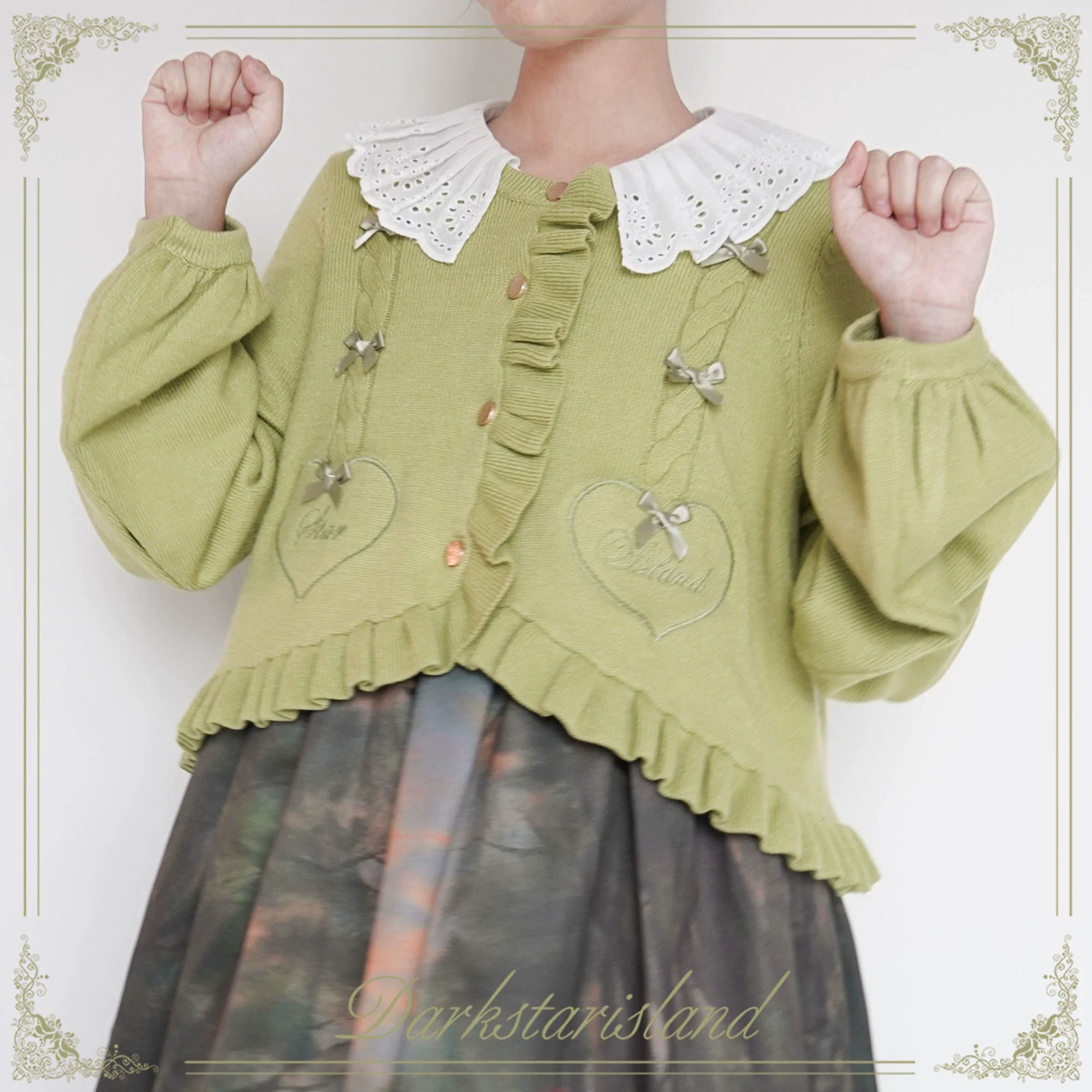 Sugar Frost - Sweet Lolita Cardigan Knit Embroidered Sweater - Image 51