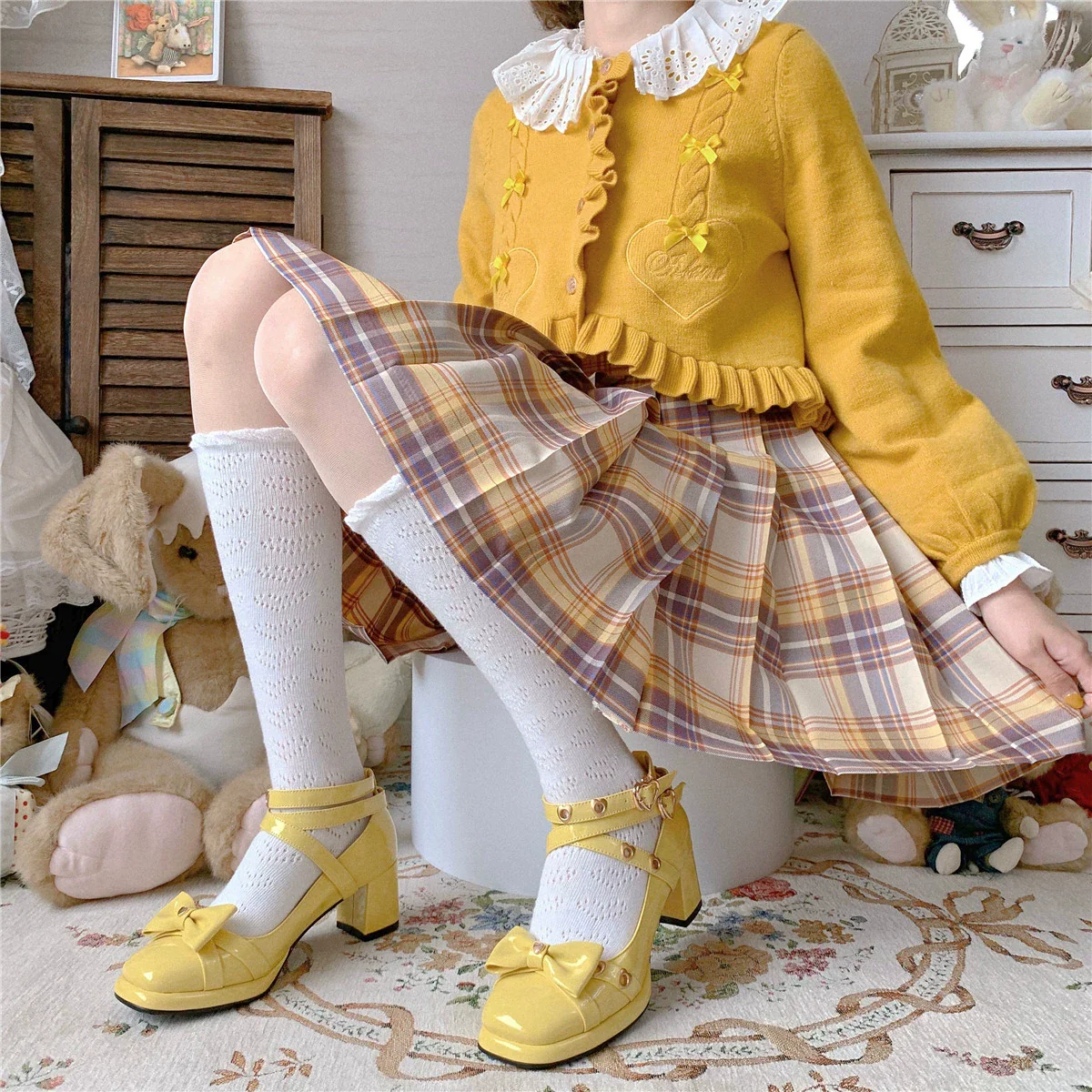 Sugar Frost - Sweet Lolita Cardigan Knit Embroidered Sweater - Image 57