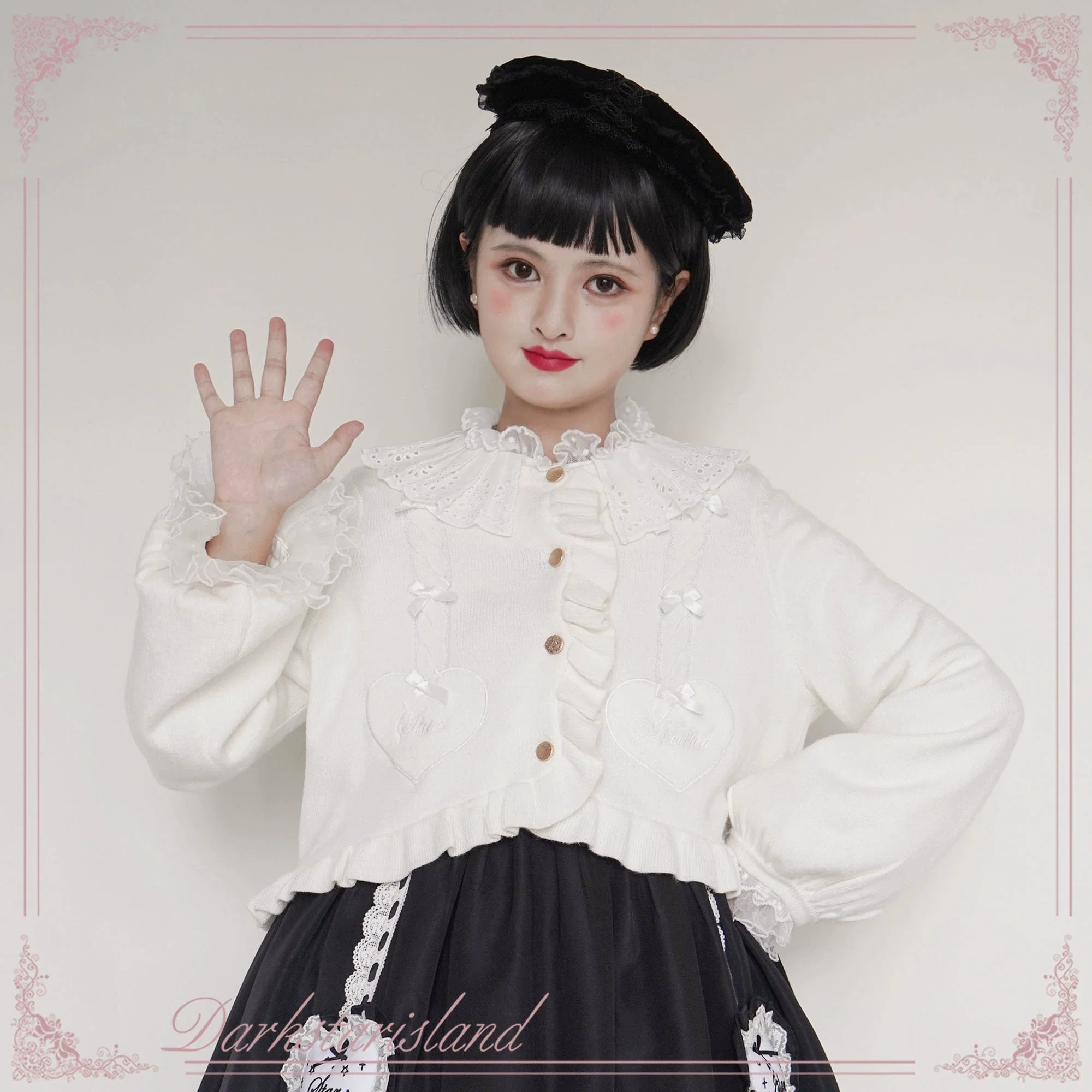 Sugar Frost - Sweet Lolita Cardigan Knit Embroidered Sweater - Image 79