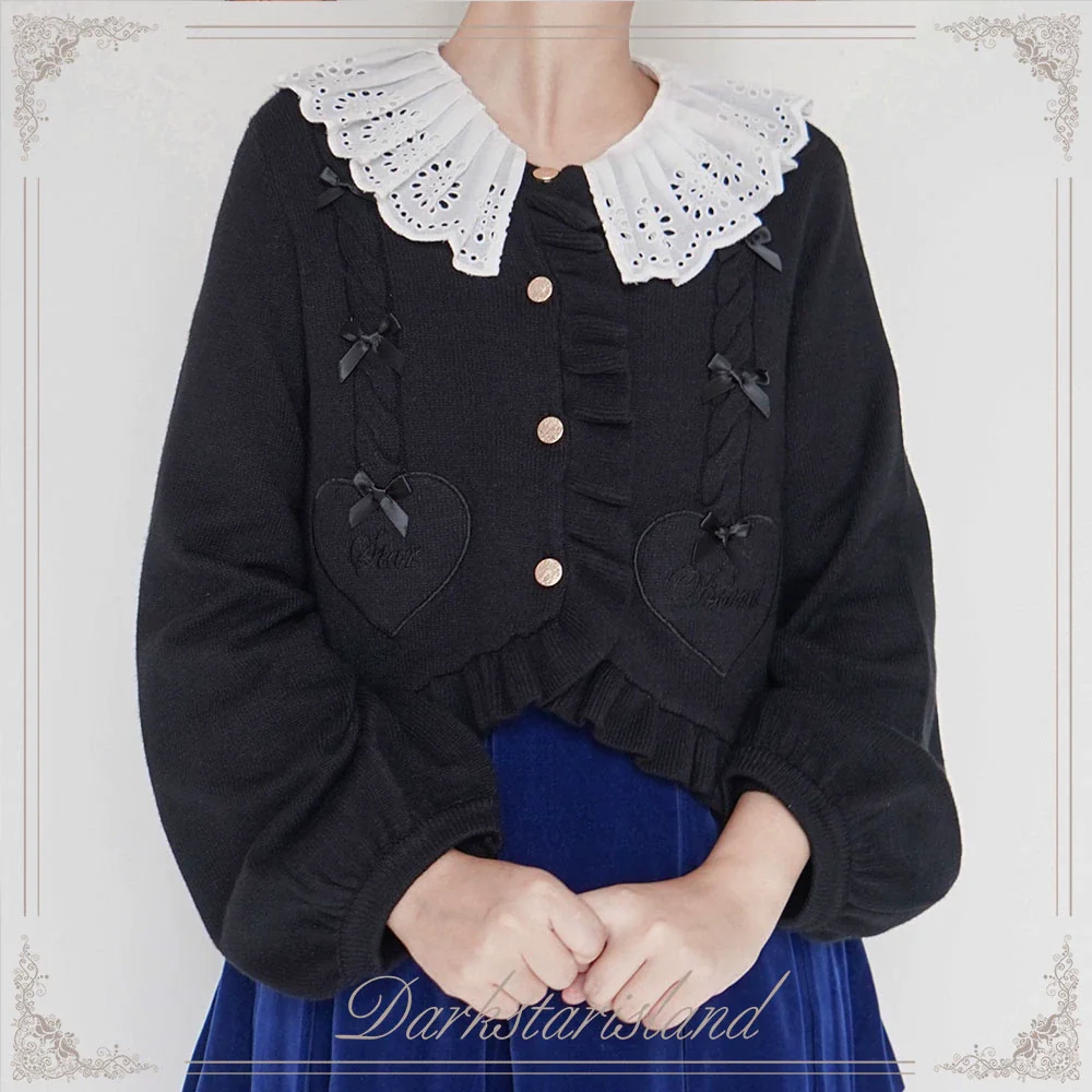 Sugar Frost - Sweet Lolita Cardigan Knit Embroidered Sweater - Image 84