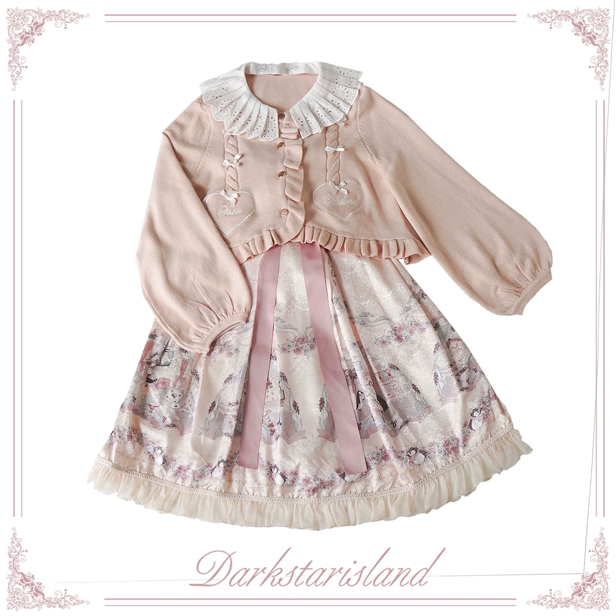 Sugar Frost - Sweet Lolita Cardigan Knit Embroidered Sweater - Image 90