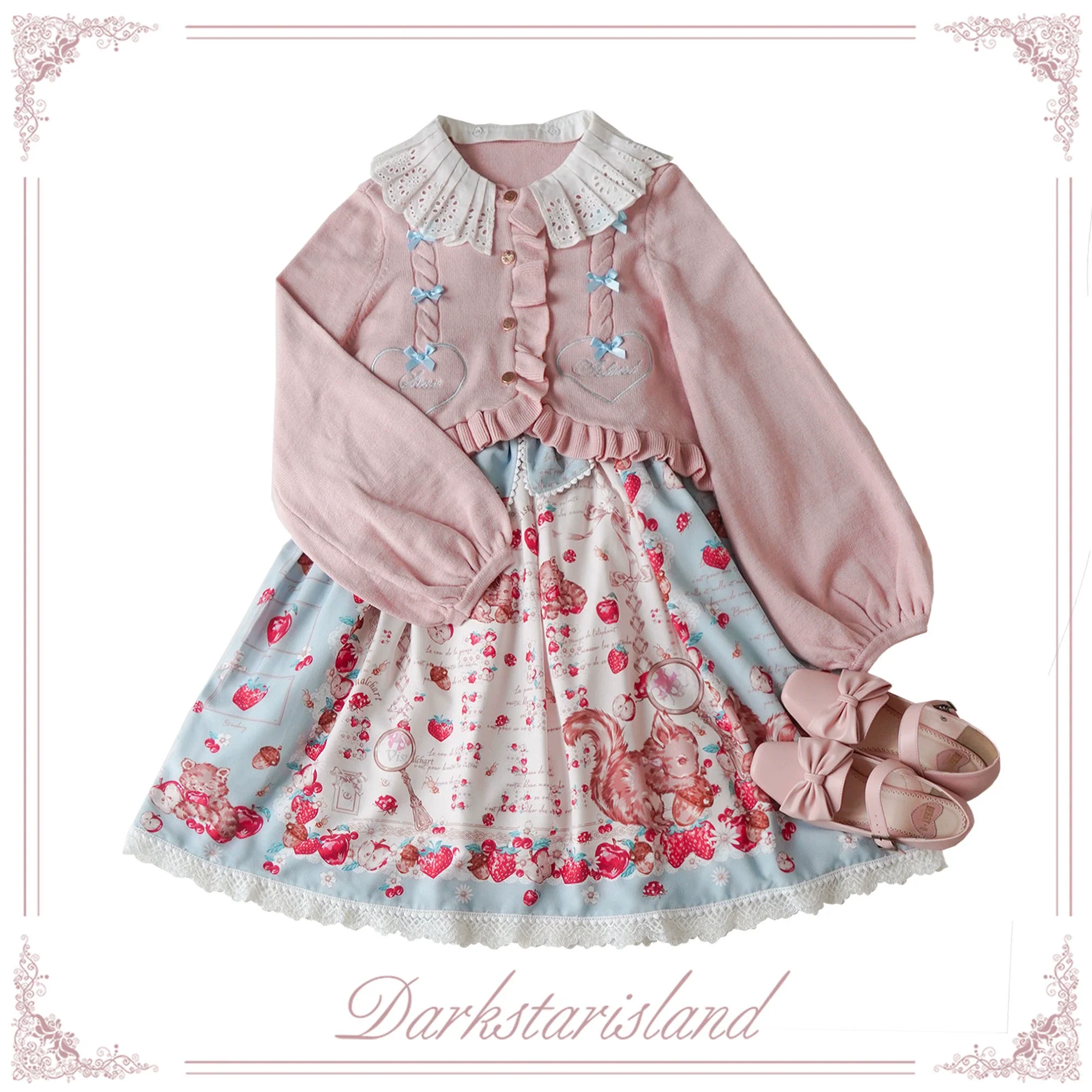 Sugar Frost - Sweet Lolita Cardigan Knit Embroidered Sweater - Image 91