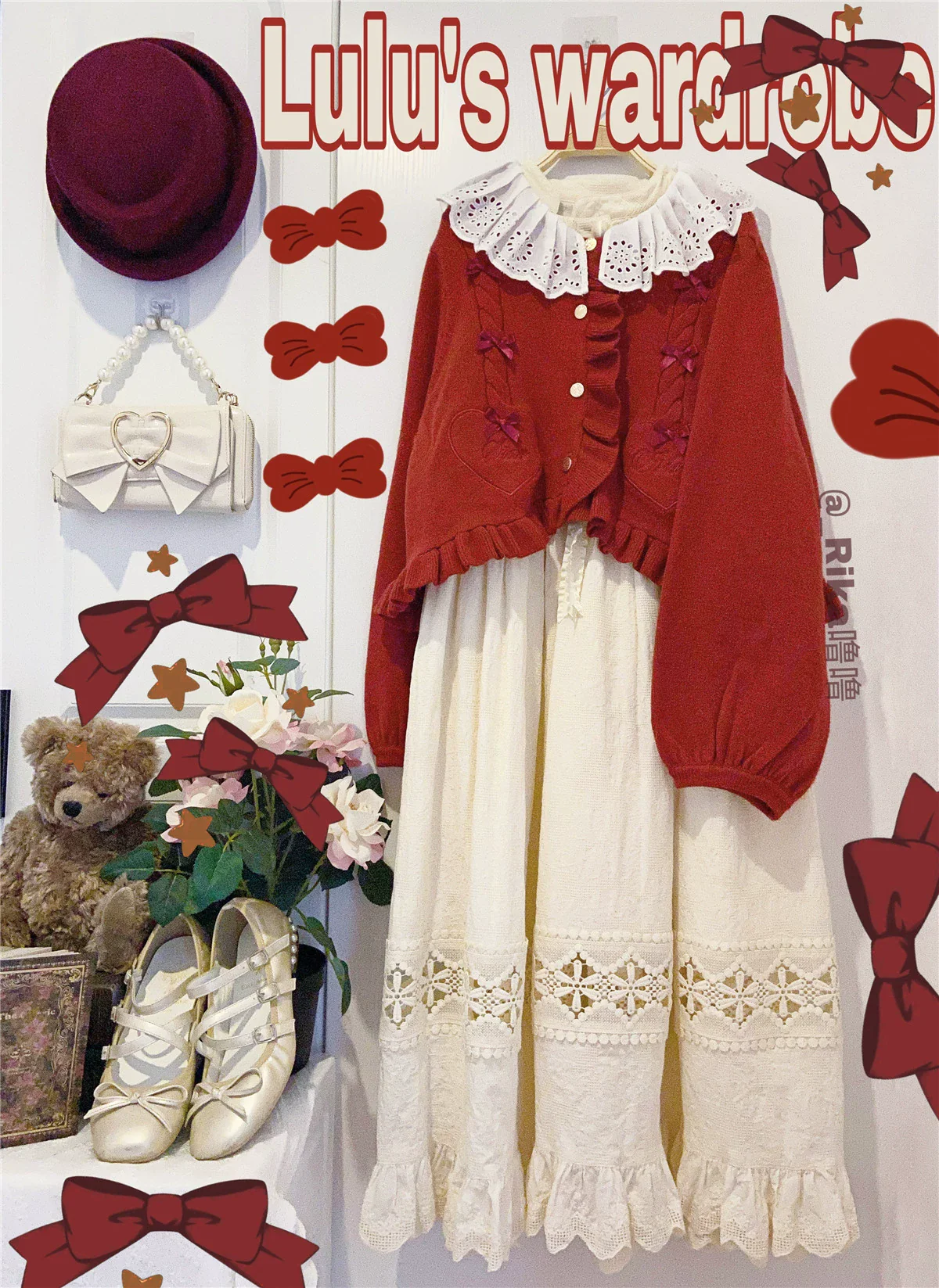 Sugar Frost - Sweet Lolita Cardigan Knit Embroidered Sweater - Image 95