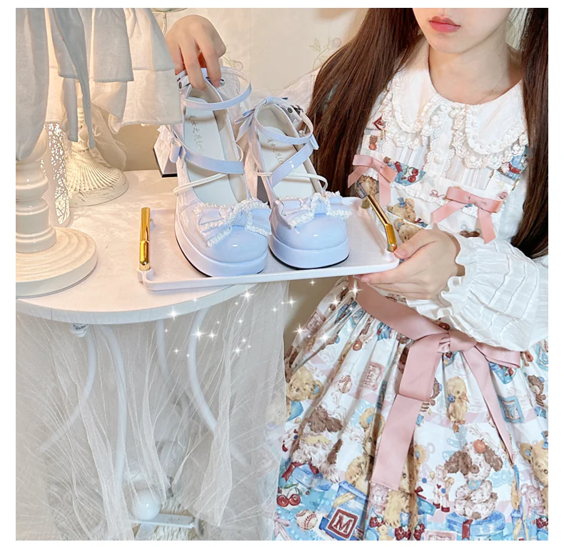 Girly Heart - Sweet Lolita Chunky Heels Shoes, Dreamy Bows - Image 11