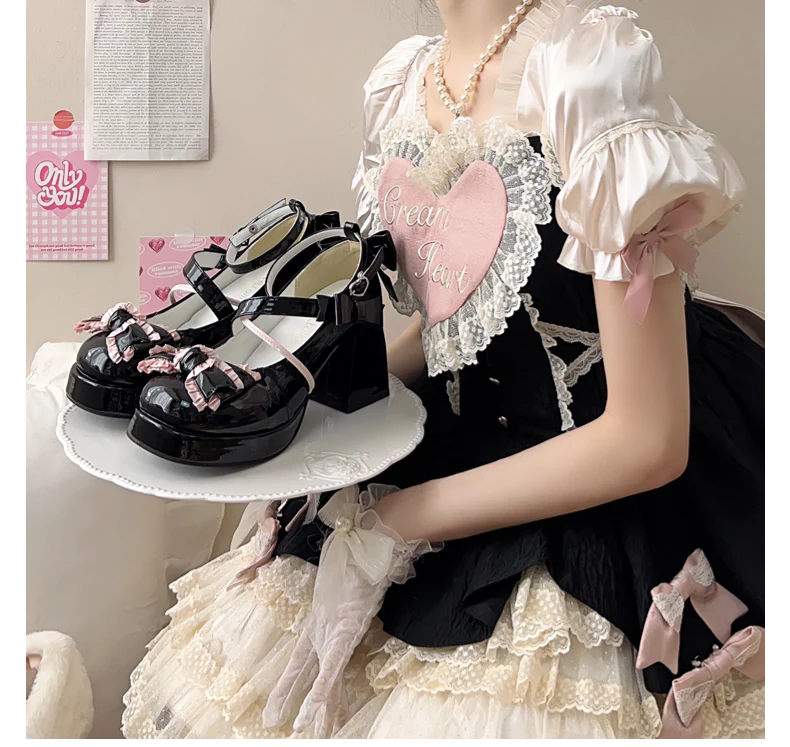 Girly Heart - Sweet Lolita Chunky Heels Shoes, Dreamy Bows - Image 18