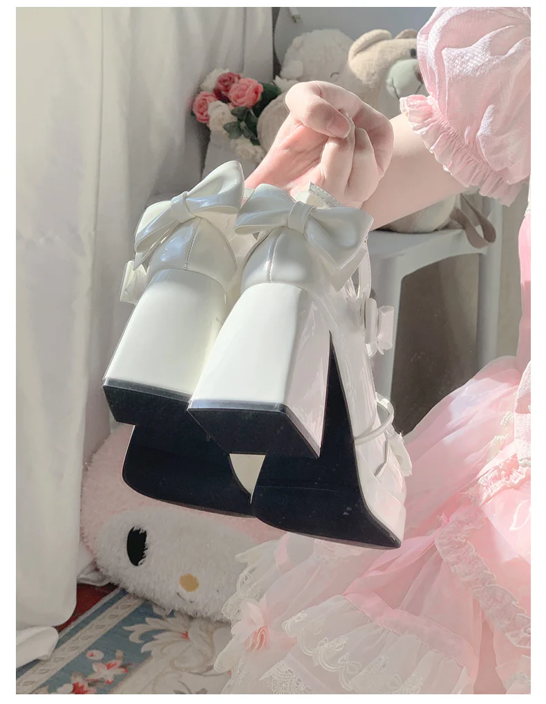 Girly Heart - Sweet Lolita Chunky Heels Shoes, Dreamy Bows - Image 23
