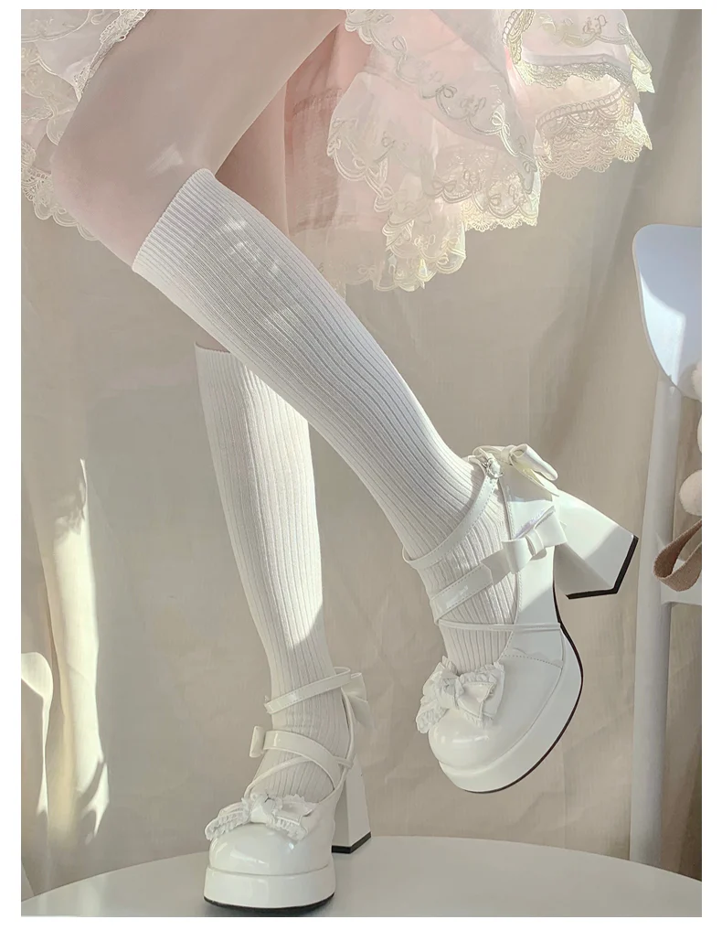 Girly Heart - Sweet Lolita Chunky Heels Shoes, Dreamy Bows - Image 24