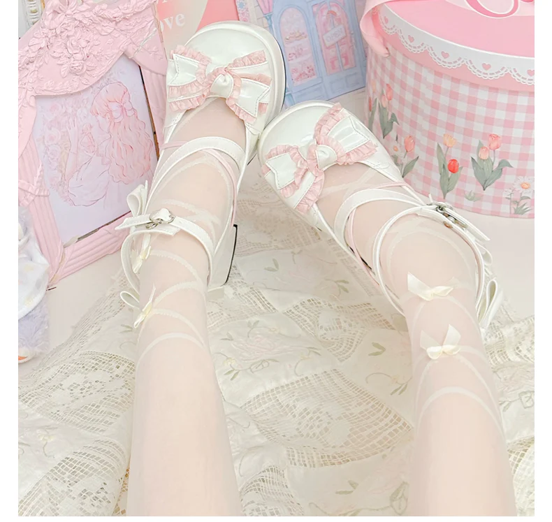Girly Heart - Sweet Lolita Chunky Heels Shoes, Dreamy Bows - Image 26