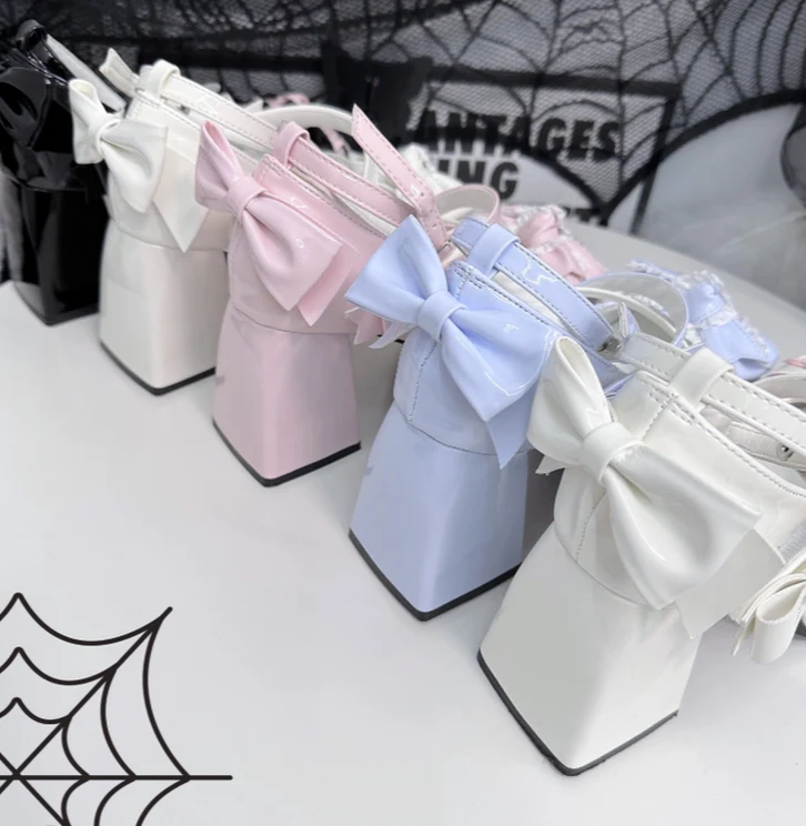 Girly Heart - Sweet Lolita Chunky Heels Shoes, Dreamy Bows - Image 3