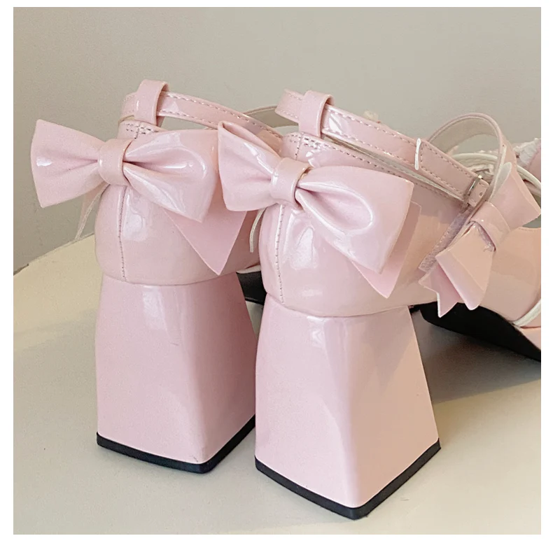 Girly Heart - Sweet Lolita Chunky Heels Shoes, Dreamy Bows - Image 5