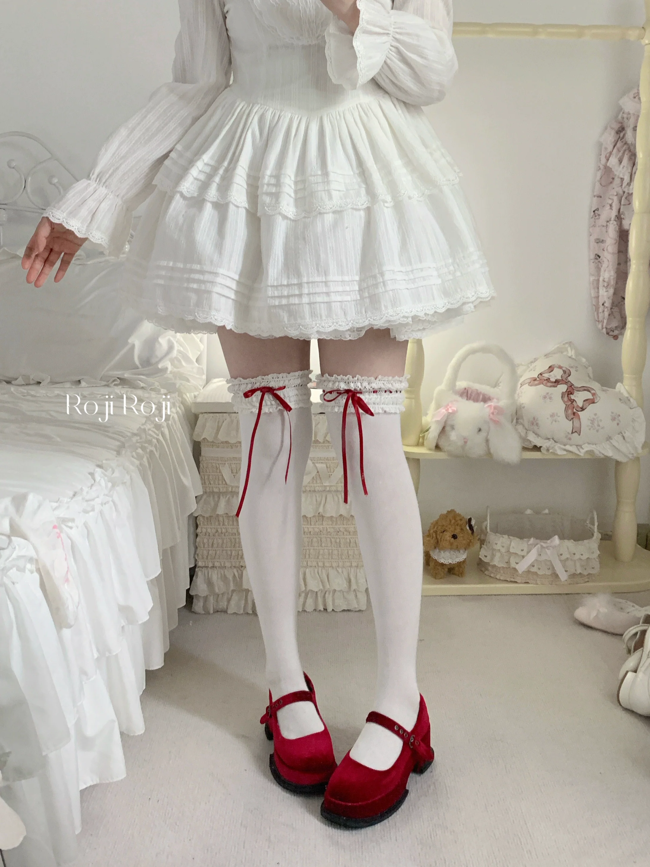 Gentle Town - Sweet Lolita Cotton Calf Socks, Ankle Socks - Image 2