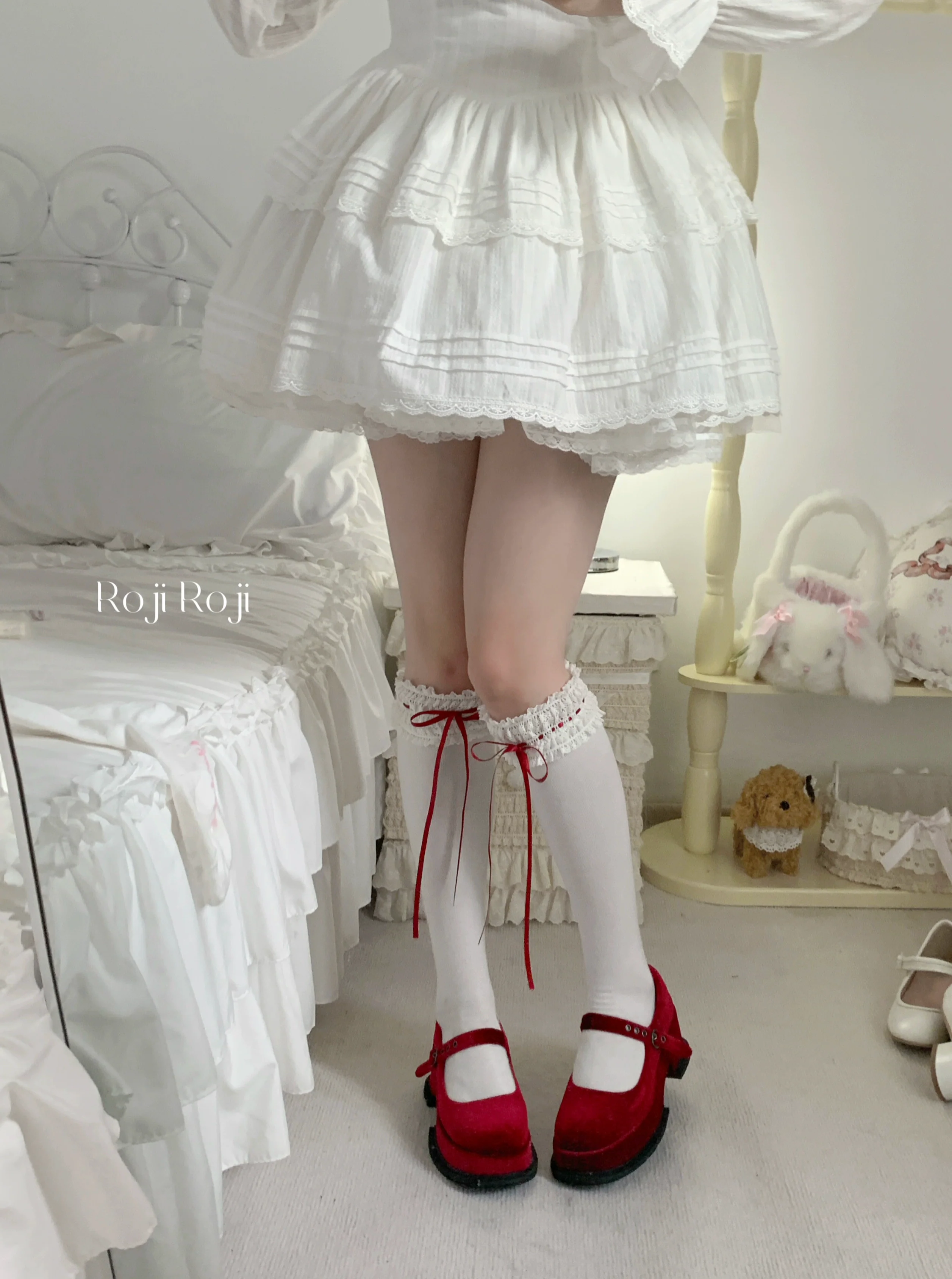 Gentle Town - Sweet Lolita Cotton Calf Socks, Ankle Socks - Image 3