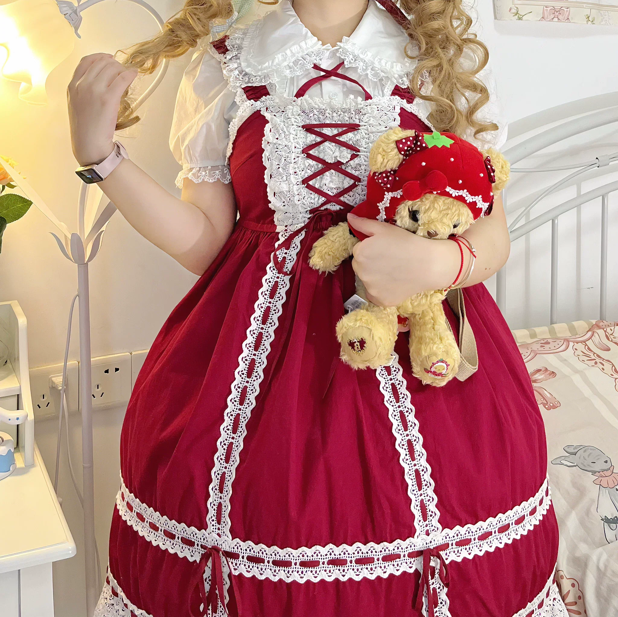 Sweet Lolita Cotton Shirt, Detachable Hime Sleeves - Image 8