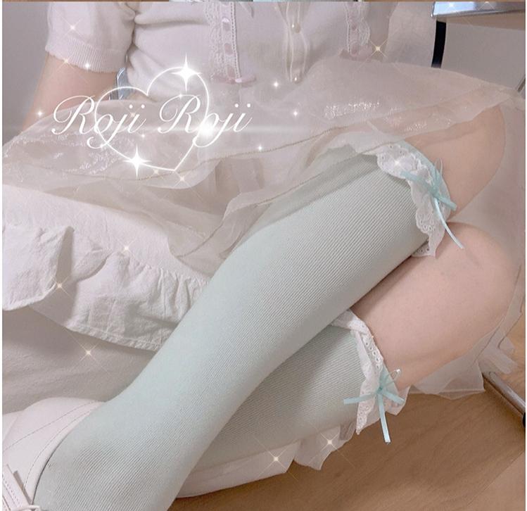 Sweet Lolita Cotton Socks Bow Lace Socks - Image 6