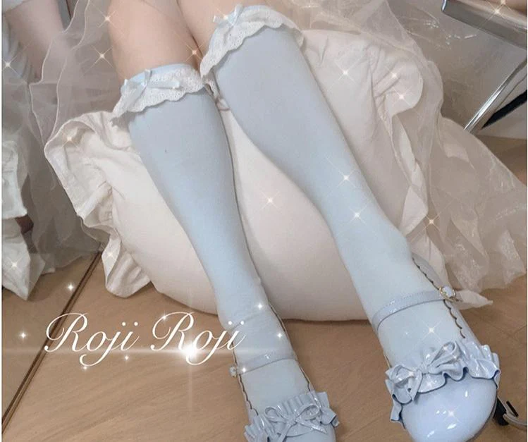 Sweet Lolita Cotton Socks Bow Lace Socks - Image 9
