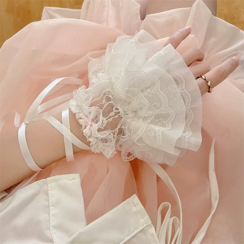 Sweet Lolita Cuffs Ballet Lace Breathable Straps Sleeves - Image 8