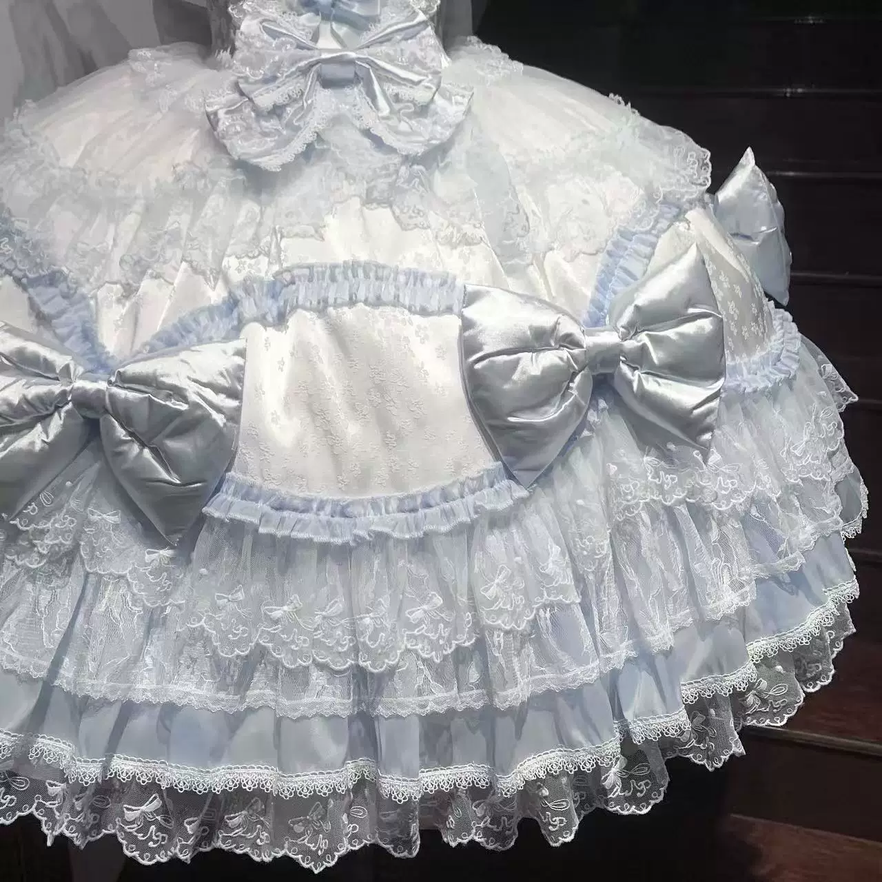 Floral Dream Isle - Sweet Lolita Doll-like JSK Dress, Bows & Lace - Image 15